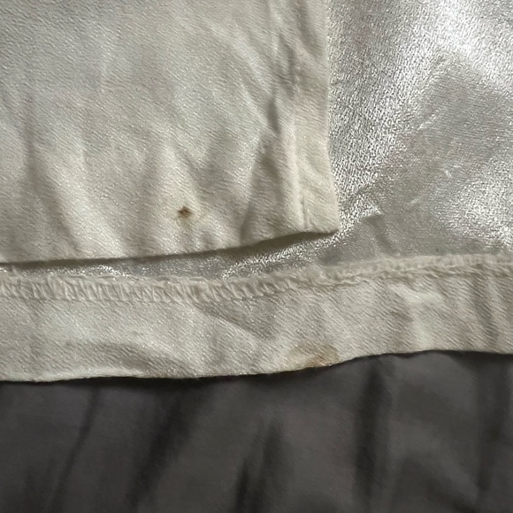 Cream colored sleeveless dress with cover jacket and embroidered size 16 - Picture 10 of 11